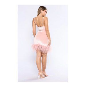 fashion nova feather dress